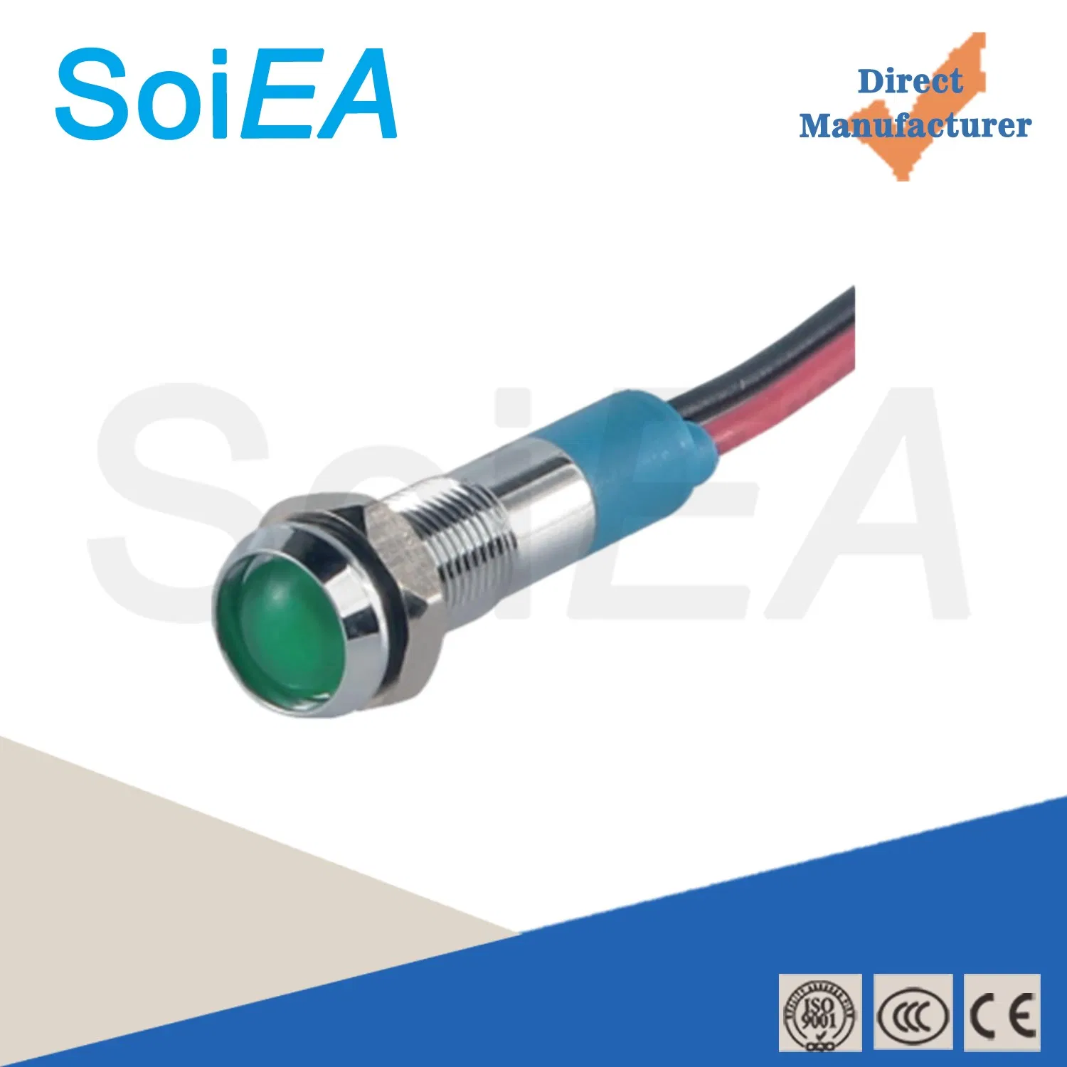 16mm 19mm 22mm Luz Indicadora à Prova d'Água IP67 Lâmpada de Sinalização Metálica 12V Lâmpada Piloto LED AC/DC para Painel