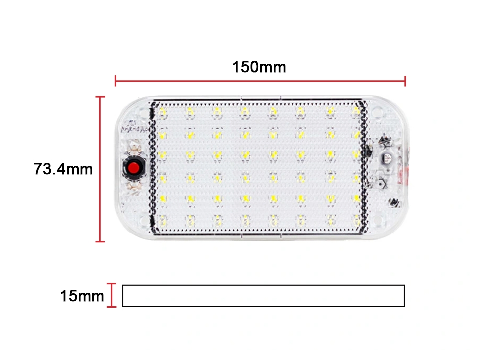 12V Controle de Interruptor de Luzes de Teto para Veículos Comerciais