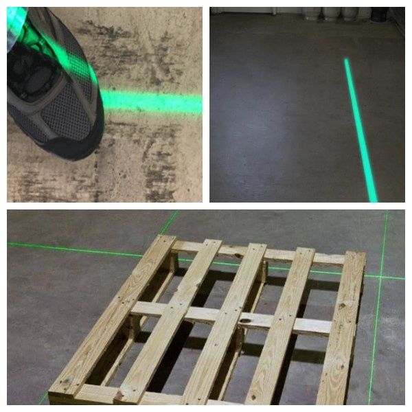 80V Luz de Segurança a Laser Montada Lateralmente para Oficina Técnica de Empilhadeira