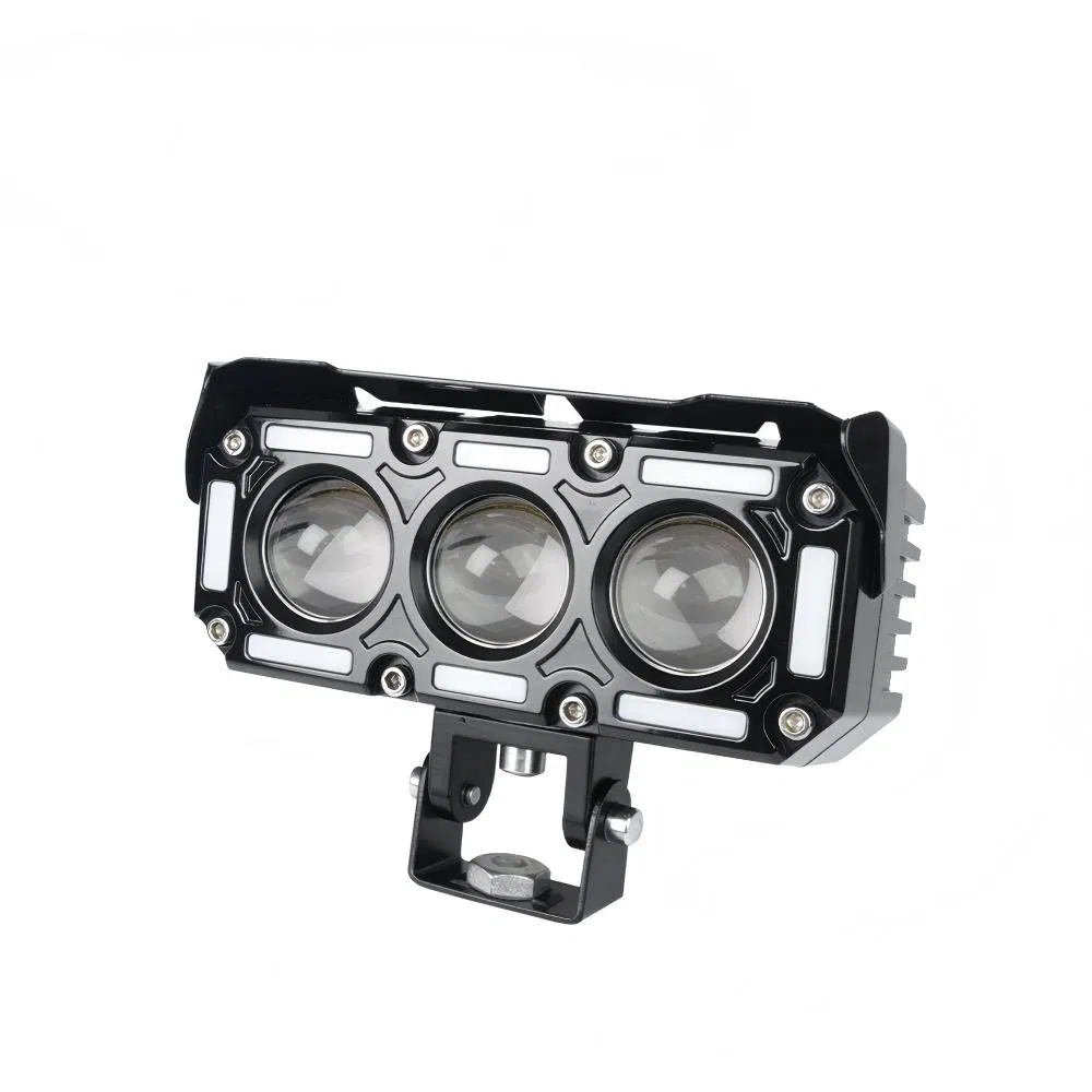 3 4 5 6 Luz de LED para os olhos 12-60V Iluminação para motocicleta off-road à prova d'água com ventilador para veículo elétrico