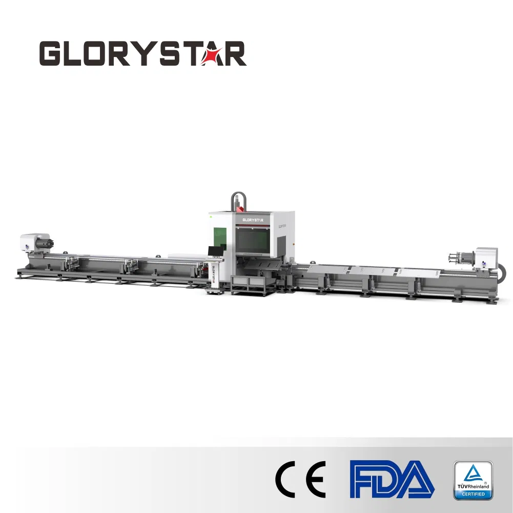 Sistema de Corte Automático de Precisão Glorystar Laser com Carregamento Automático Zero de Material Residual para Tubos