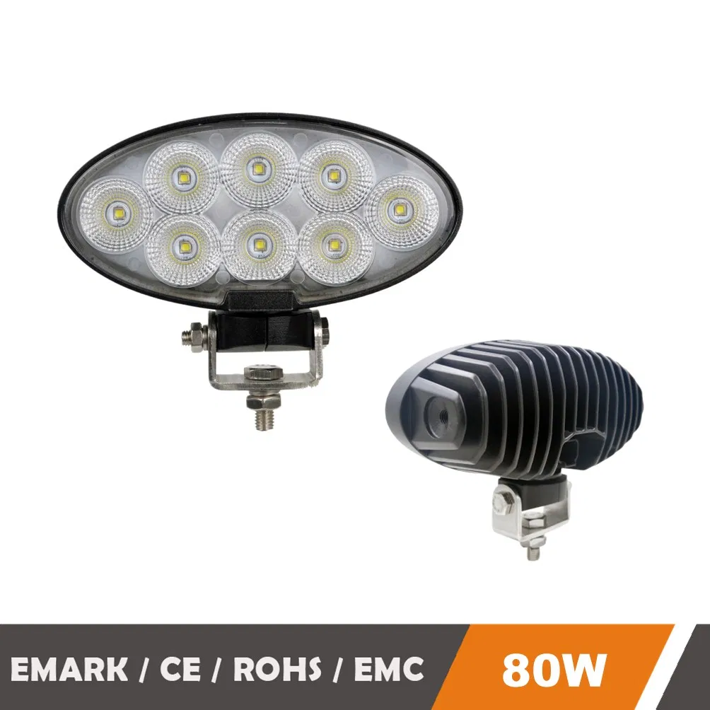 80W Luz de Trabalho LED Flood Spot para Veículos Agrícolas Foke Farming Tratores Iluminação Agrícola