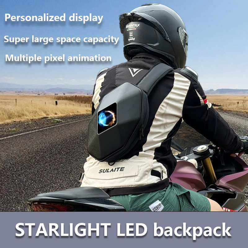 Mochila de Moda Starlight Rider com Display LED Inteligente