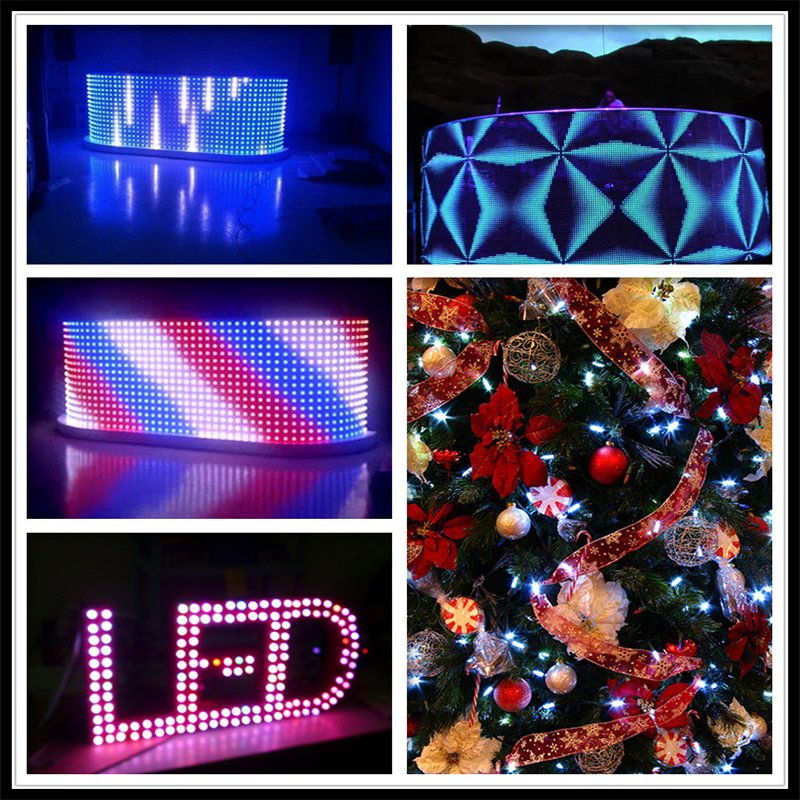 DMX512 Luz de Pixel RGB D30mm Luz de Cordão de LED, Luz de Pixel Inteligente RGB