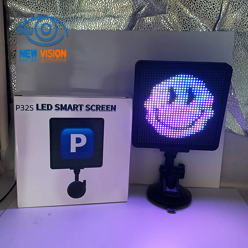 Controle APP Carro Programável Tela LED Mini Display LED para Decoração da Janela Traseira do Carro