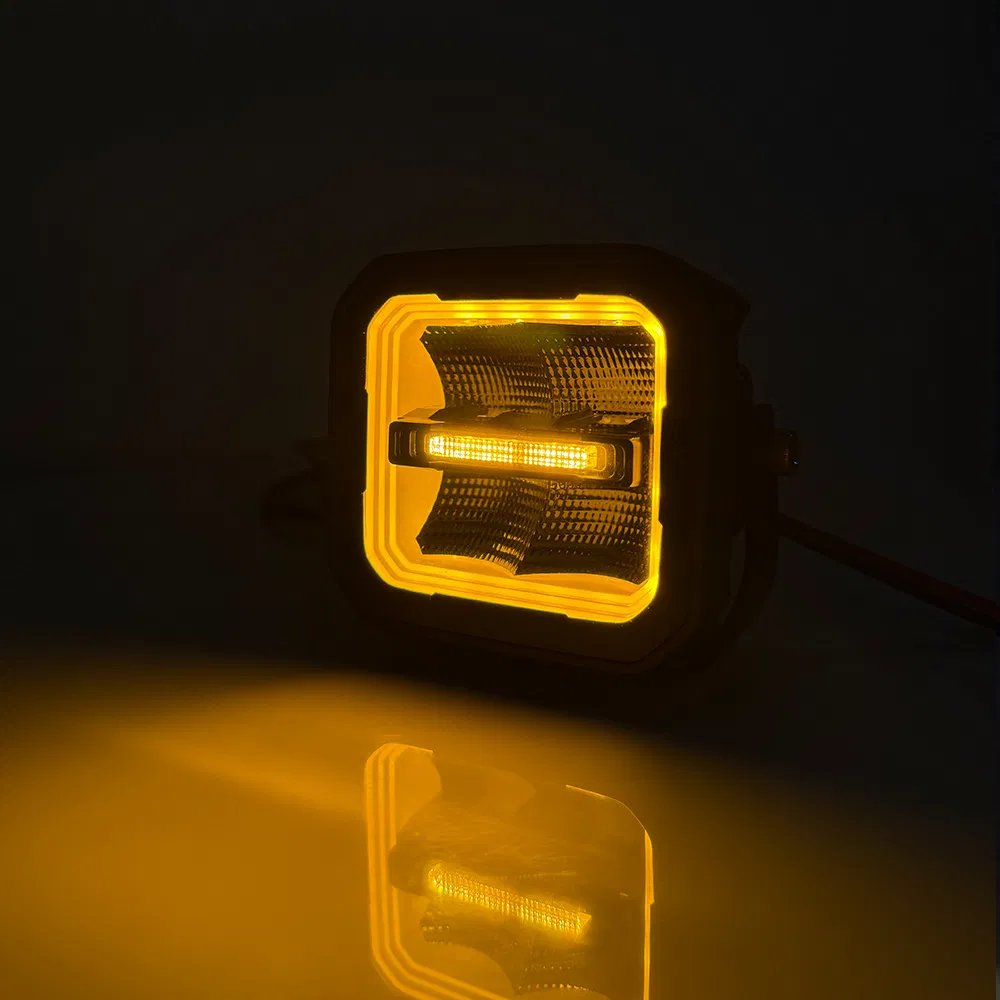 Nova 3 Polegada 40W P8 Luz de Trabalho LED Cor Branca +DRL Iluminação Externa Automotiva com Máscara para Jeep 4*4 SUV Caminhão