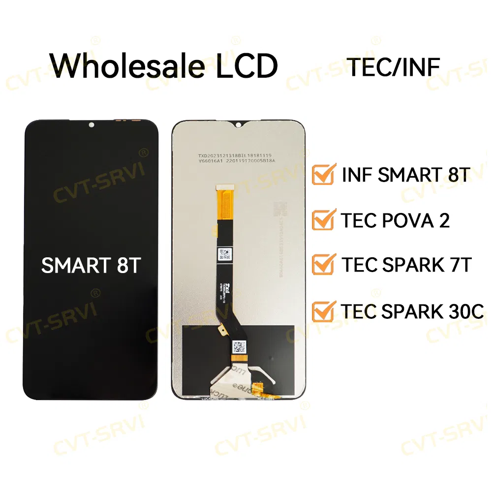 Tela Original Atacado Display de Telefone Móvel Digitizer para Infinix Smart 8t/ Tec Pova 2/ Tec Spapk 7t/Tec Spapk 8c Substituição da Tela Sensível ao Toque