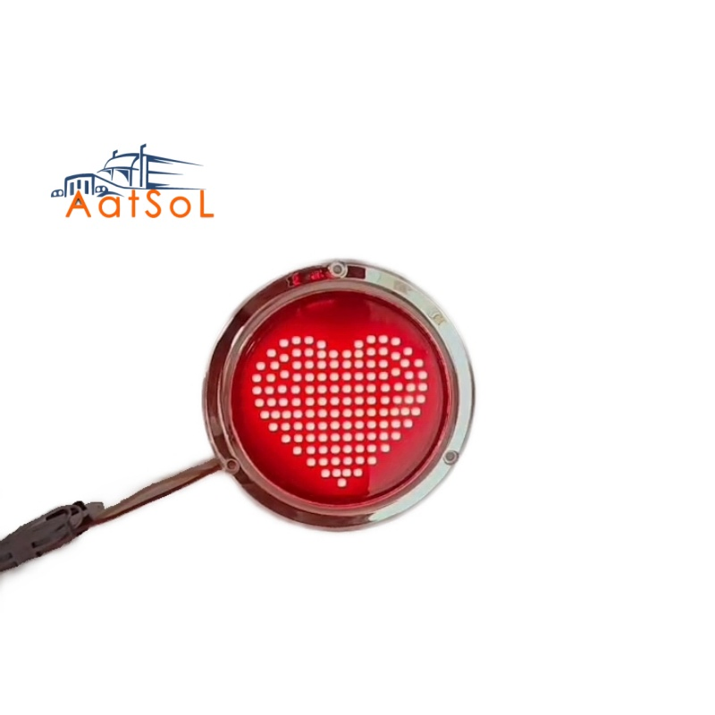Luz de Marcador Lateral LED de Aço com Anel Cromado de Caminhão Personalizado 4 Polegada 129