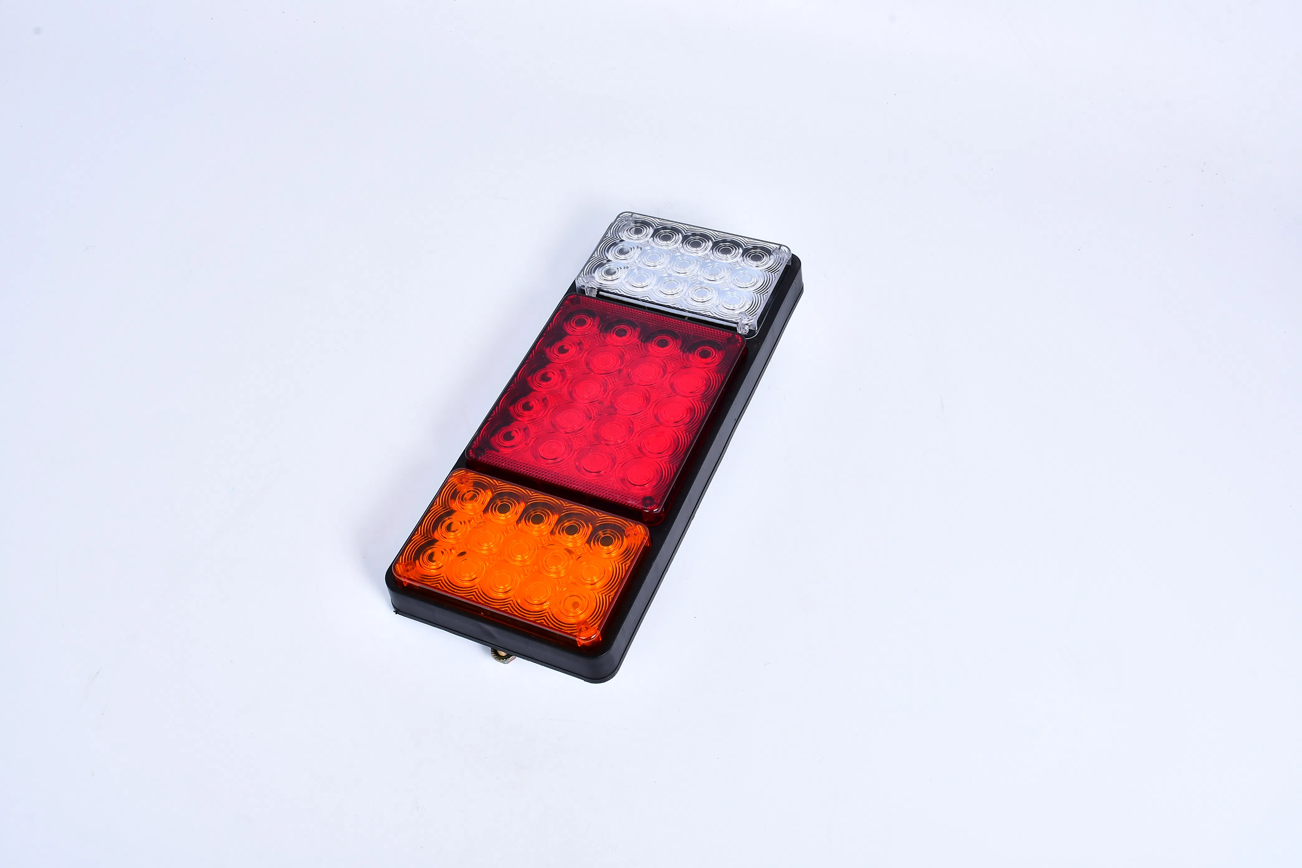 Luz traseira de maquinário, luz traseira eletrônica mecânica de veículo nas cores vermelha e amarela