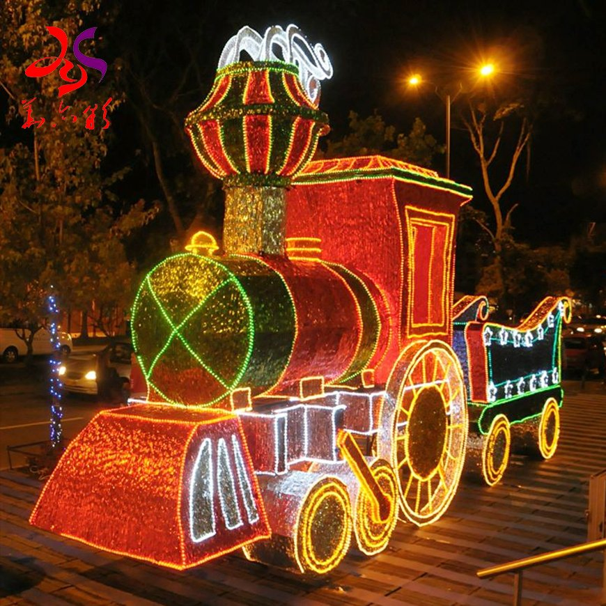 Luz de Motivo de Trem em LED para Uso Comercial ao Ar Livre Gigante