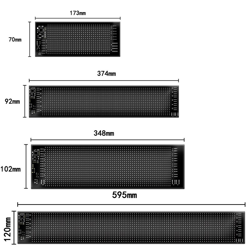 Controle de Aplicativo Inteligente Carro Tela de Exibição Rolante Iluminação DIY Matriz de LEDs Pixel