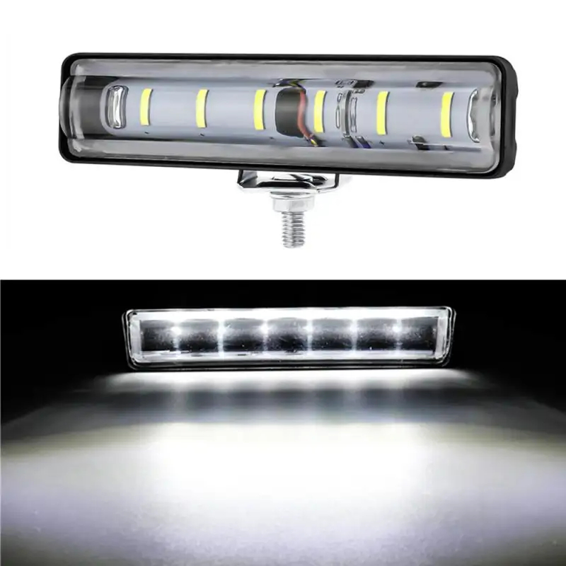 6inch 6LED Guia de Luz de Trabalho de Feixe de Inundação Barra de Luz de Névoa para Caminhão Trailer SUV ATV Sistema de Iluminação Offroad