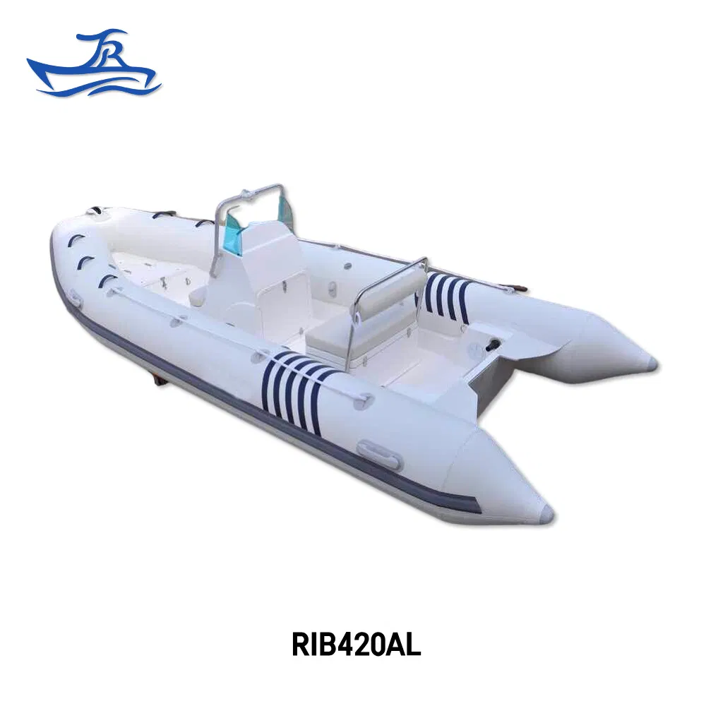 China Factory Jr a Series 4-6 Person Yacht Rigid Rubber FRP Fiberglass Hull Motor Inflatable Rowing Speed Boat Rib Boat/Sport Boat/Fishing Boat for Sale