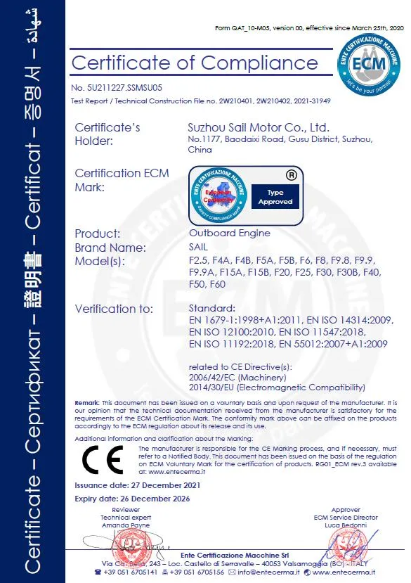 CE Certificate