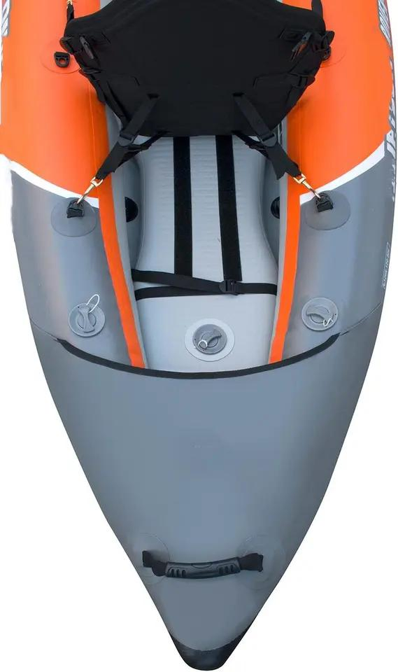 Inflatable Canoe for Single Person Thickened Orange Outdoor Water Rafting Challenger