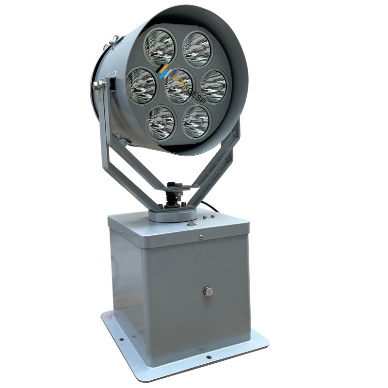 80-350W High-Output Marine Ship LED Spotlight 2deg Focused Beam Angle 1500-6000 Meters Illumination Searchlight IP66/IP67 &IP69K Ribs &amp; Inflatable Boats
