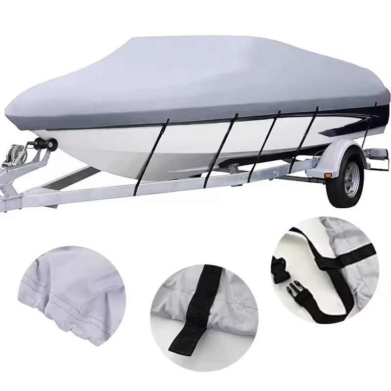 Silver Metallic V-Hull Boat Cover - Reflective &amp; Cool