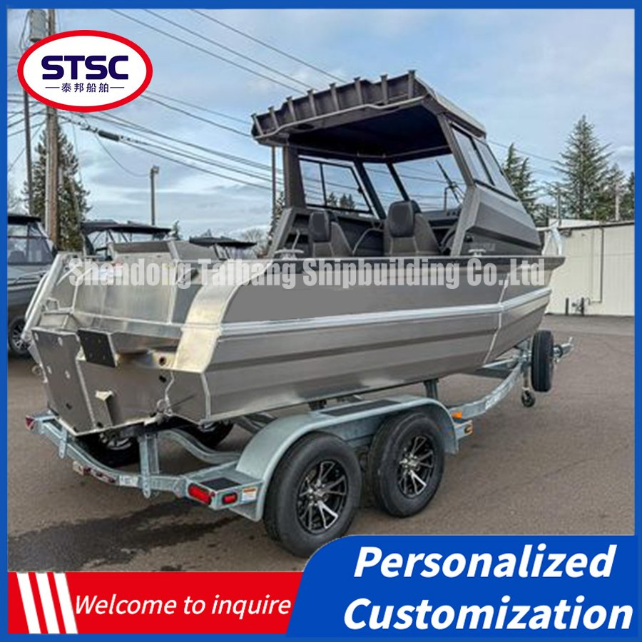 China Speed Pontoon Boats Fiberglass Aluminum Fishing Marine Boat for Sale - Spacious Deck Area Allows Easy Movement Equipped with Trolling Motors and Rod Holde