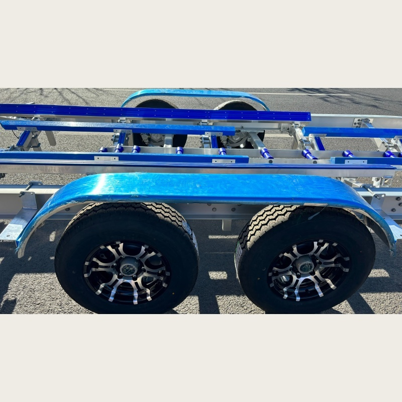 27FT Aluminum Boat Trailer Poly Bunks Model with Tandem Axles
