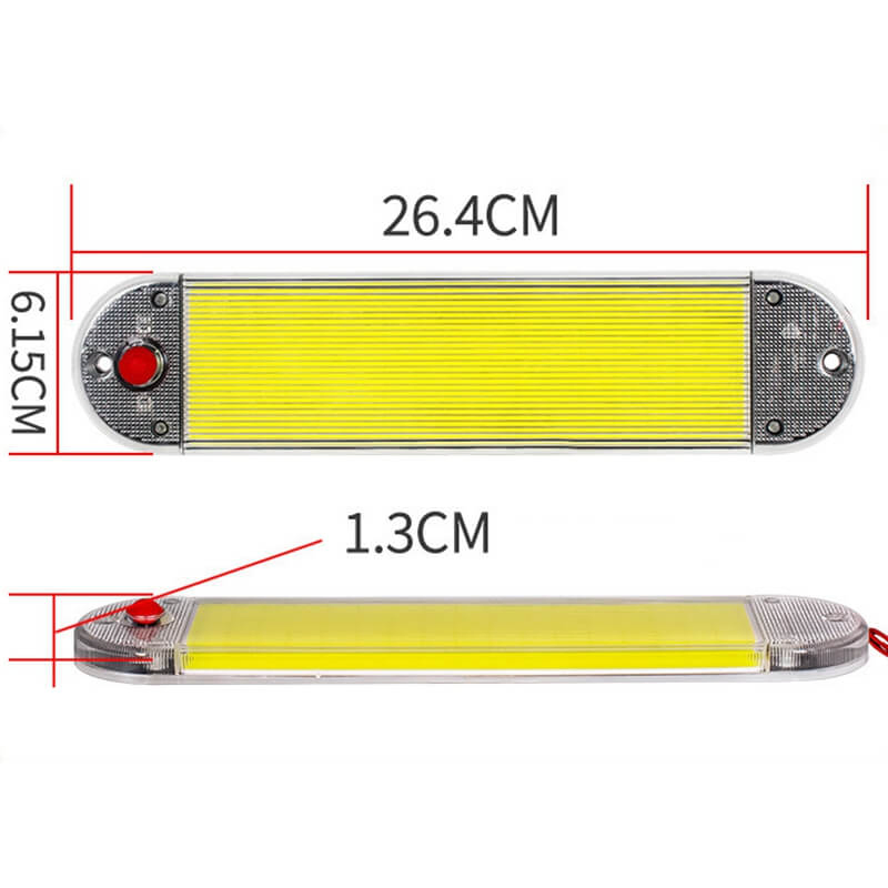 RV Interior Lights 3 Color Camper Light Dimmable Caravan Ceiling Dome Light Switch Camper/Truck/Boat/Marine LED 12V Light LED Car Light LED Lighting for Bus Van