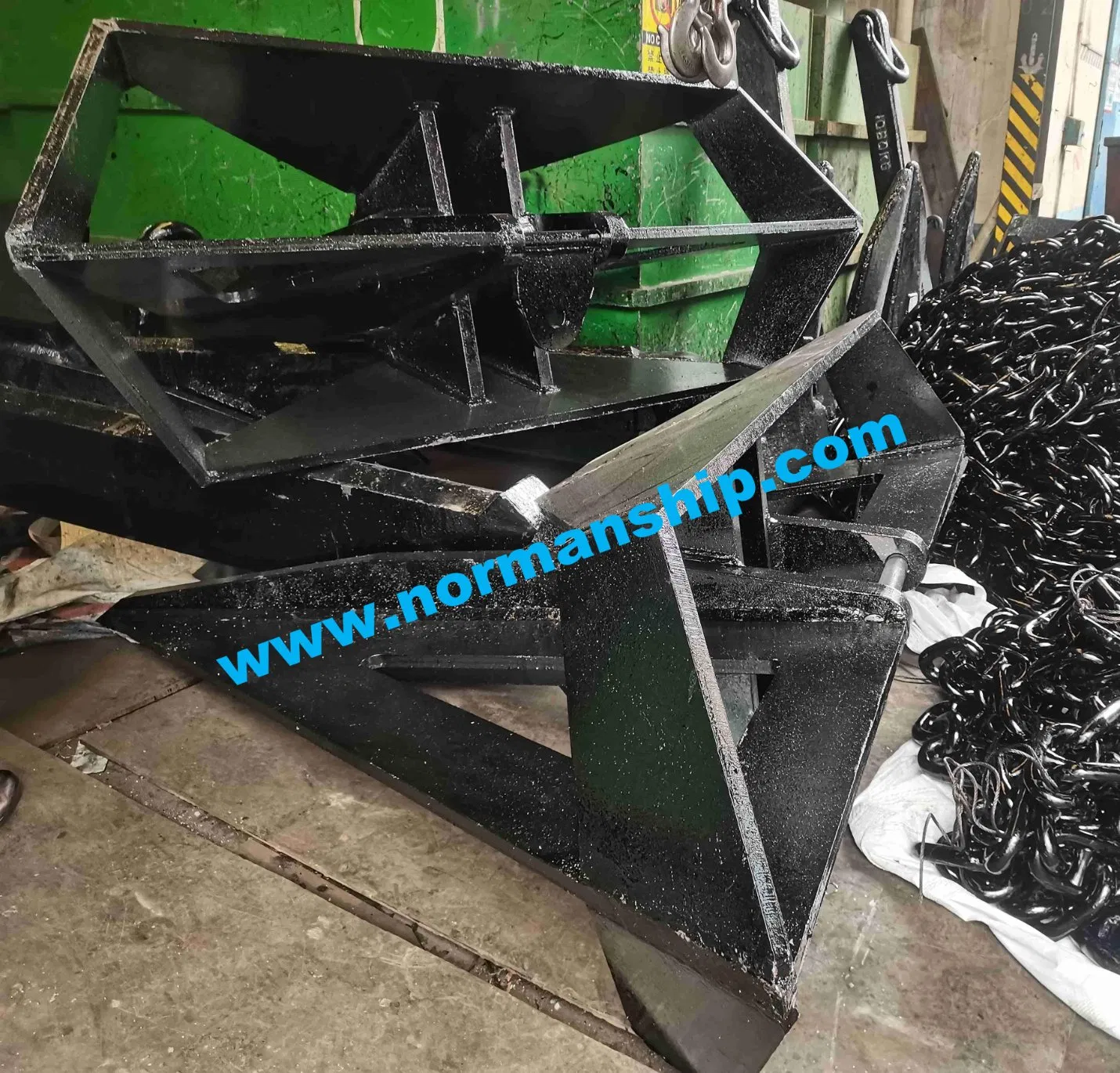 Mooring Equipment of 3t Stainless Steel/Steel Black Painted Marine Boat Ship Vessel Mooring Flipper Delta Anchor with CCS Certificate