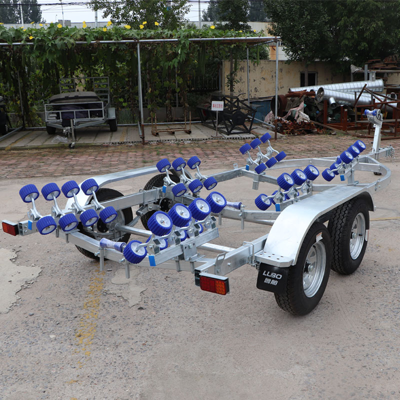 7700mm 8650mm 10m Boat Trailer Quality Assurance Hot-DIP Galvanized Boat Trailer Heavy Duty