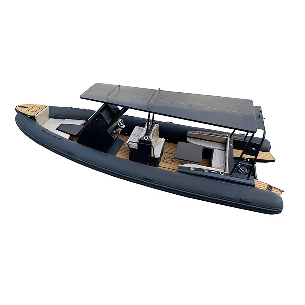 860 28FT High Quality OEM Inflatable Dinghy Pleasure Boat Aluminum/Fiberglass Fishing Rib Boat