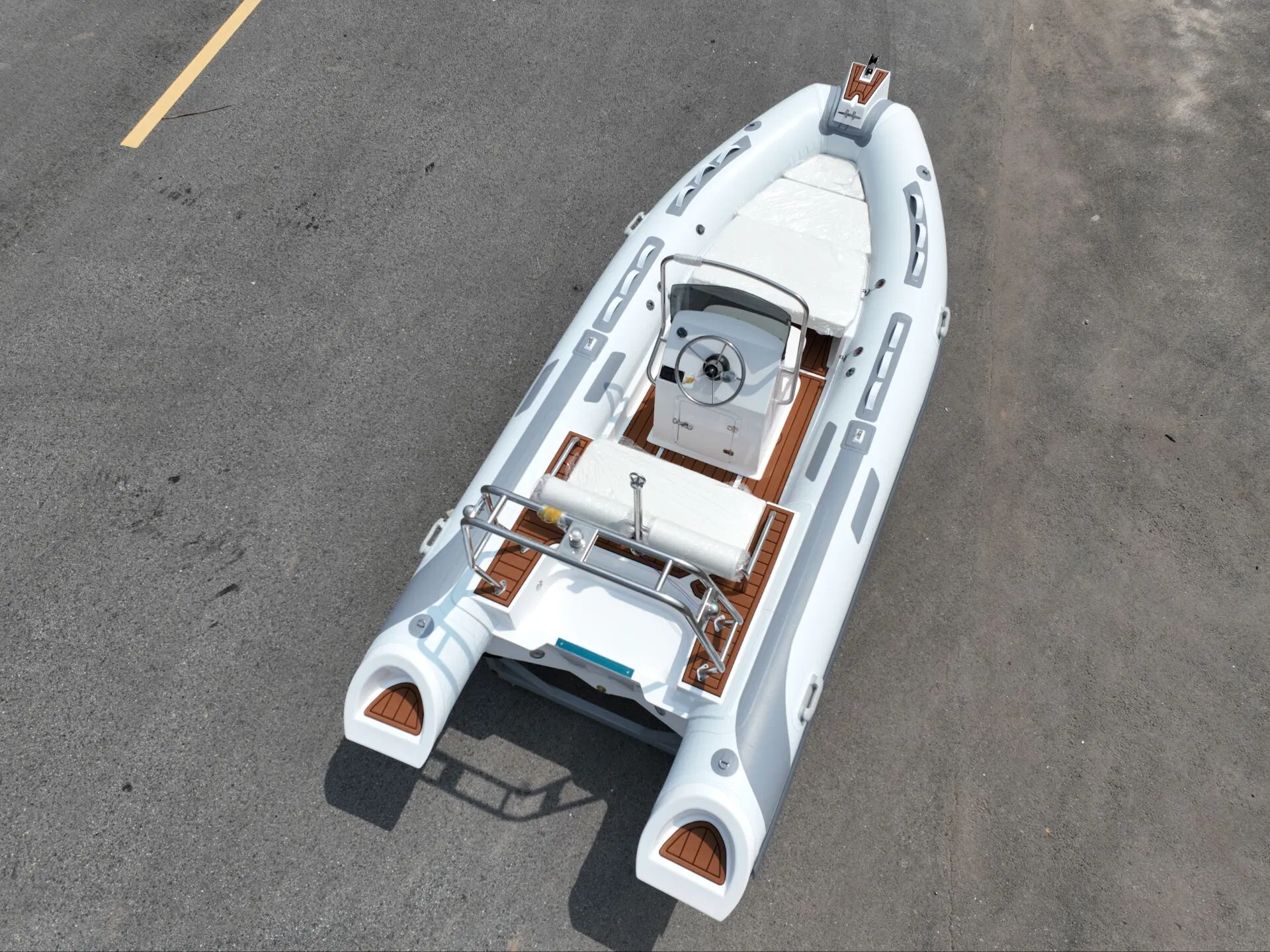 China Boat Factory New Design 16feet/4.8m Fiberglass Hull PVC/Hypalon Dinghy Rigid Aluminum/Sport/Motor/Inflatable/Speed/Fishing/Pontoon/Yacht/Rib Boat for Sale