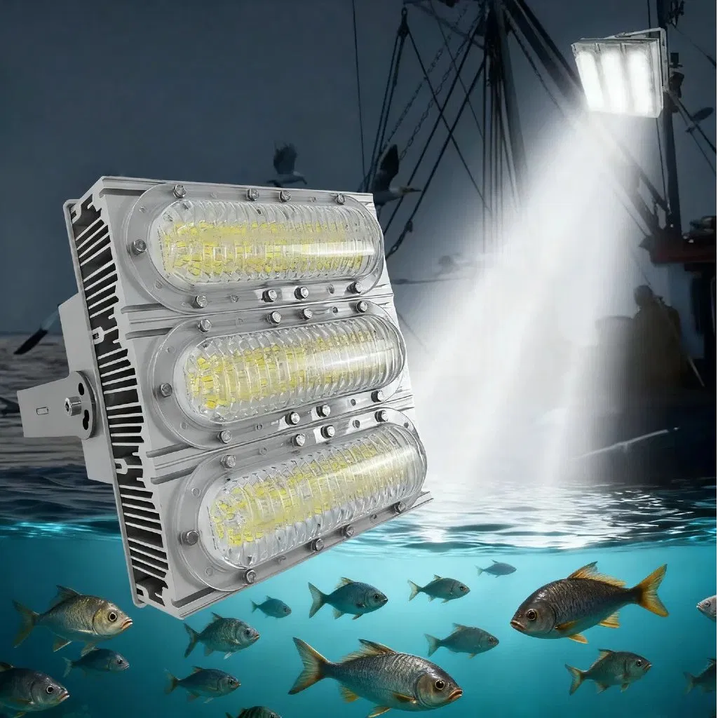 1000W Green LED Fishing Light Boat Submersible Squid Tuna Deep Sea Attracting Lamp