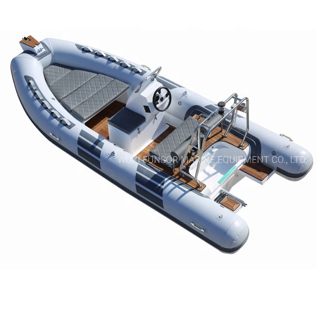 Funsor Fiberglass Hull Hypalon FRP Rigid Inflatable Rib Boat 4.8m 16FT