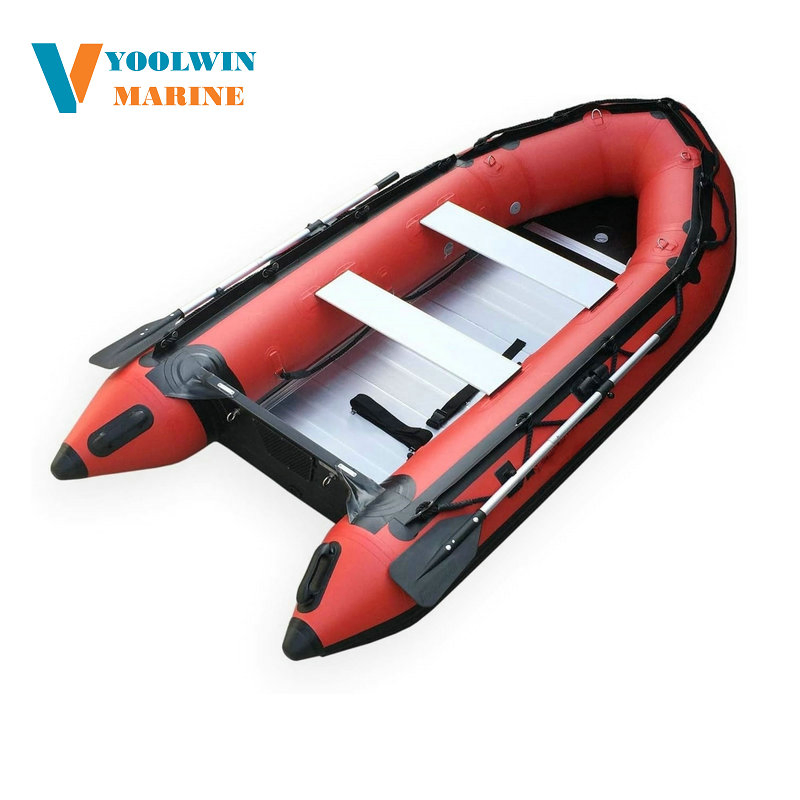 CE Certified Zodiac Inflatable Fold Rowing Boat Aluminum/ Air Deck Floor Fishing Speed 6 Persons 390 Power Rescue PVC Rubber Hypalon Rib Inflatable Dinghy Boats
