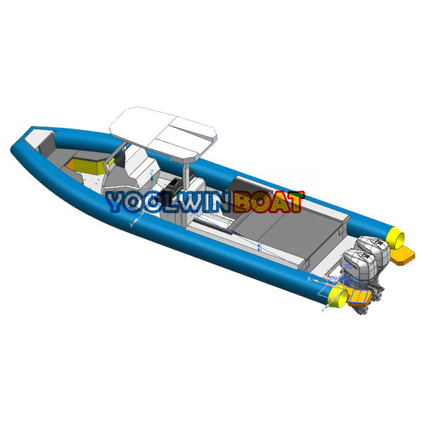 Italian Best Price 32FT CE China Luxury Speed Aluminum Rigid Inflatable Power Recreation Orca Hypalon Cabin Cruising Family Leisure Rib/ Rhib Boat for Sale