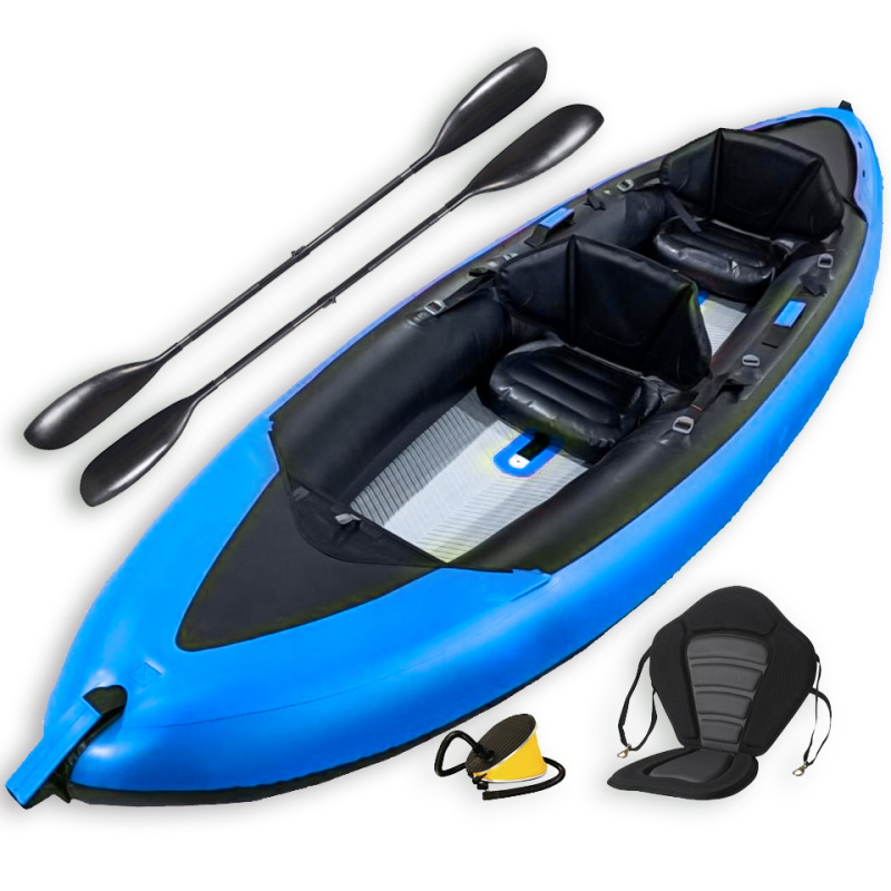 Fashionable Design Hot Sale Cover 3 Person PVC Professional Inflatable Fishing Kayak