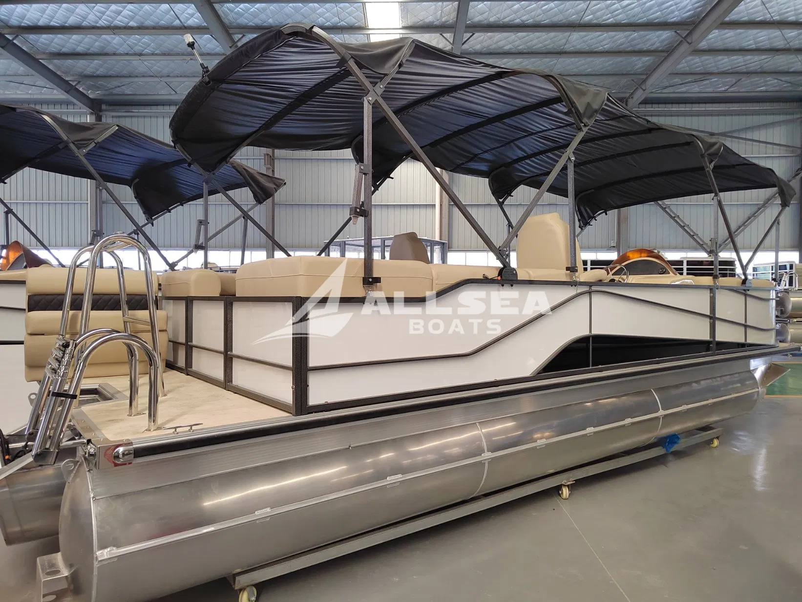 Allsea Cheap 19FT Aluminum Party Luxury Sport Speed Pontoon Boat with Light