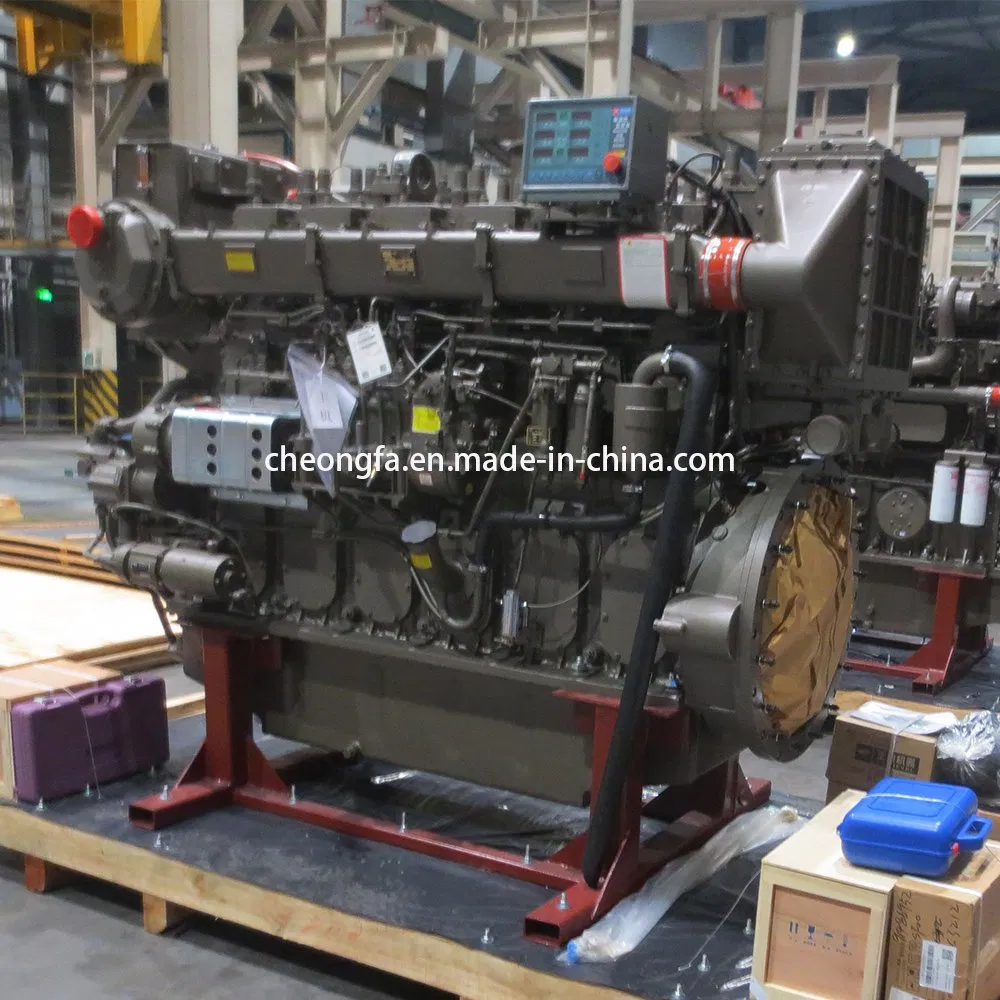 CCS Certification Strong Power 1100HP Electric Boat Motor Marine Diesel Engine with Gearbox
