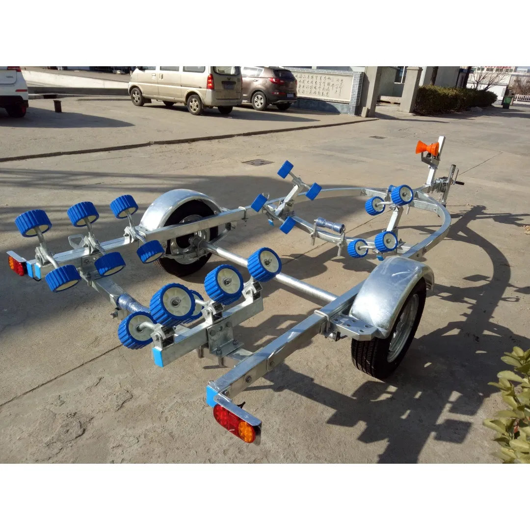 Heavy Duty Silver Boat Trailer for Sailboats with Hydraulic Brake