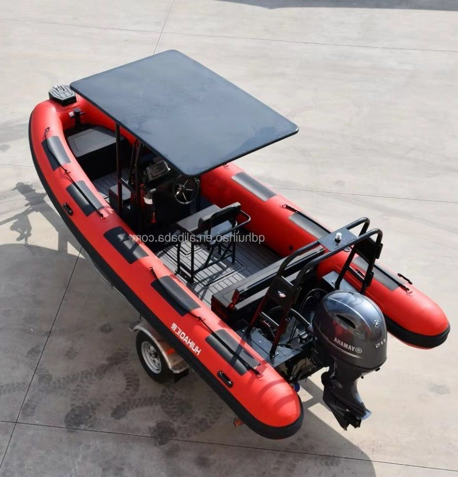 CE China Sport 22FT 620 Inflatable Rigid Orca Hypalon PVC Heavy Duty Rubber Luxury Fishing Family Deep V Aluminum Rib Boat