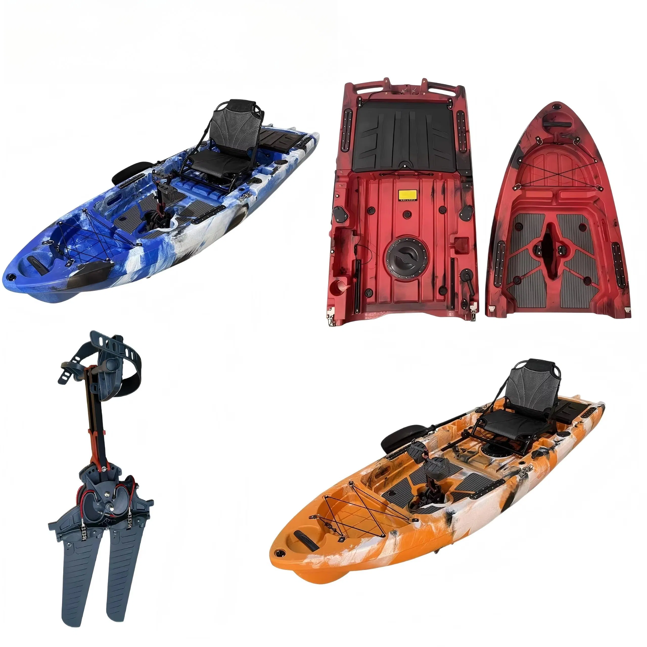 Two-Piece Pedal Drive Fishing Kayak for Sea Adventures with CE Approved