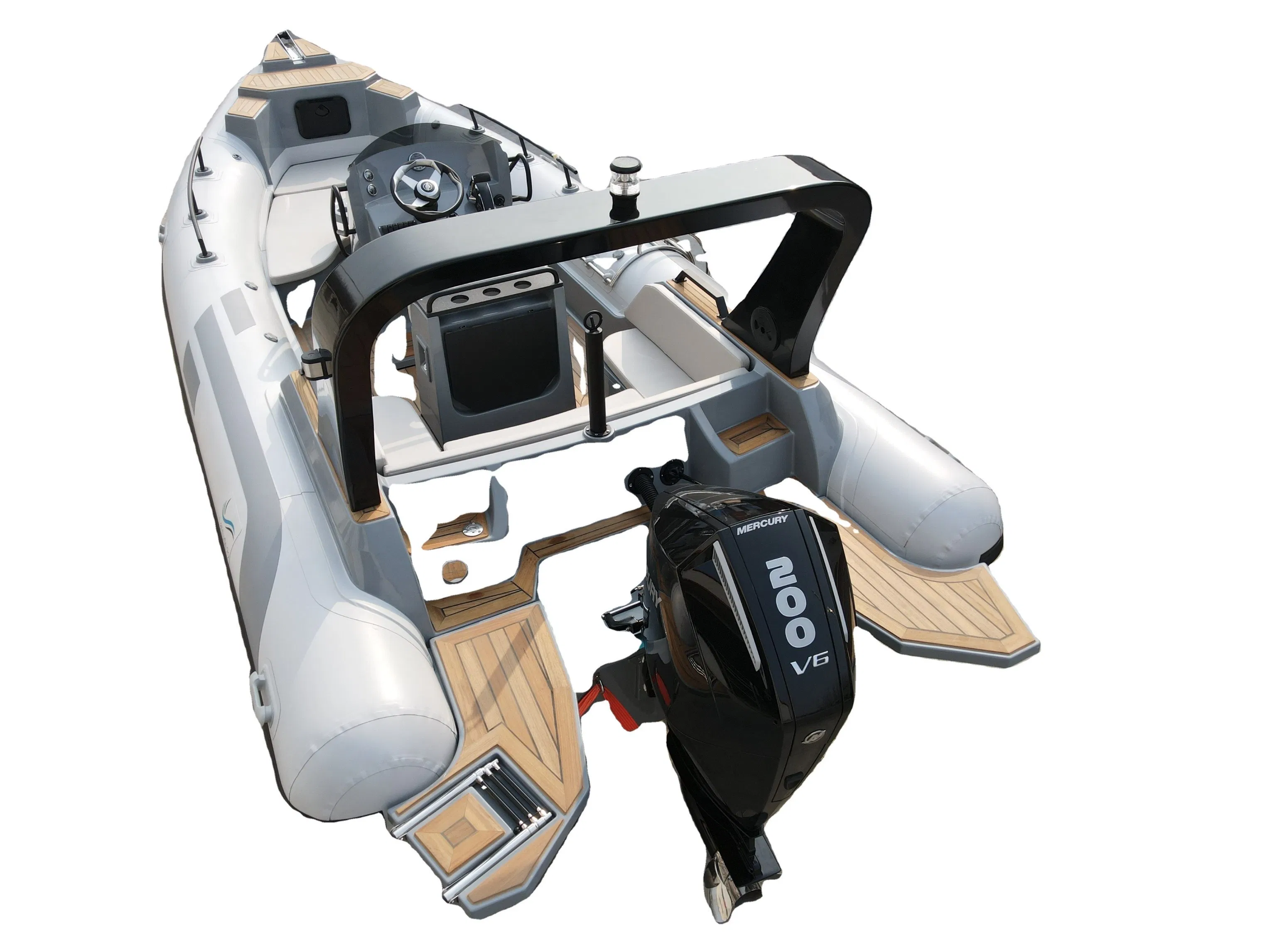 New Rib 700 /23FT Luxury Deluxe Orca Fiberglass Bottom Hull Rigid Inflatable Sport Boats Dinghy Fishing Yacht Pontoon Tourist Speed Rib Inflatable Boat for Sale