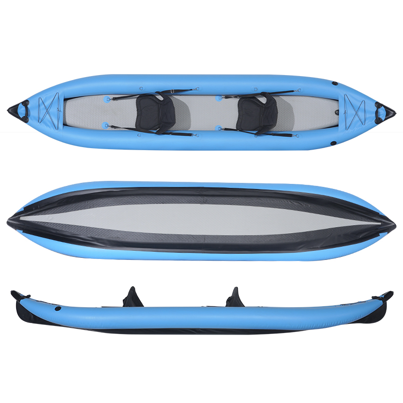Fashionable Design Hot Sale Cover 3 Person PVC Professional Inflatable Fishing Kayak