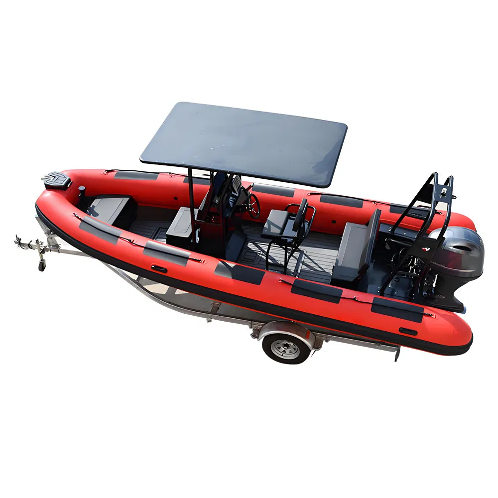 CE Customized Aluminum Rigid Hypalon Orca Inflatable Pontoon Sailing Rib Boat Cheap Price
