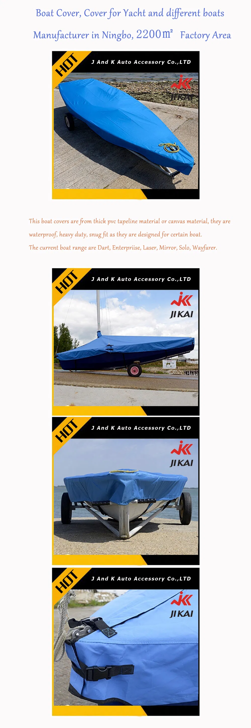 Waterproof Boat Cover UV Treatment Display