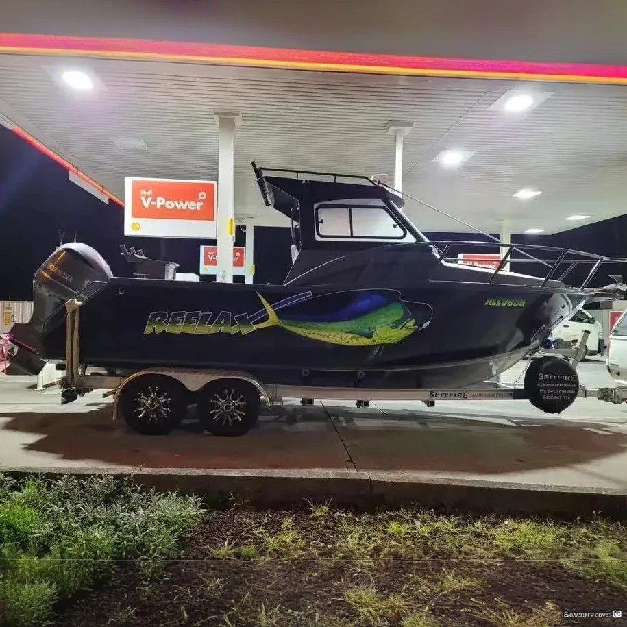 20 FT Small Speed Welded Aluminum Fishing Cabin Craft Boat with Motor for Sale