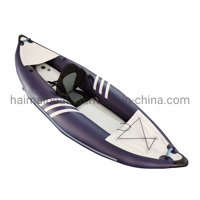 9FT 2.8m Single Person Using Whitewater Slalom Canoe Kayak 0.9mm PVC Inflatable Boats River Kayak Canoe with Perspex Glasses Underwater