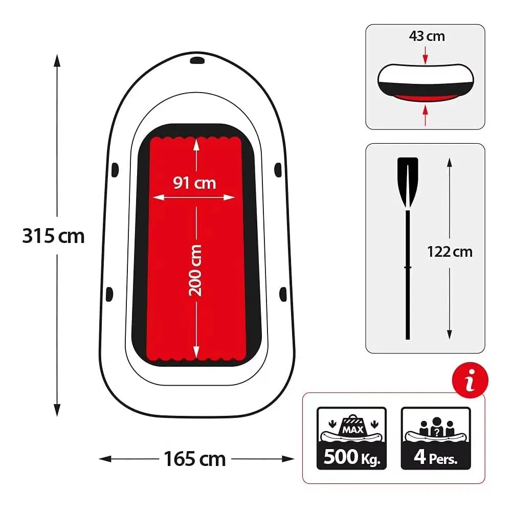 Inflatable Fishing Kayak Two Person Canoe Drop Stitch Design