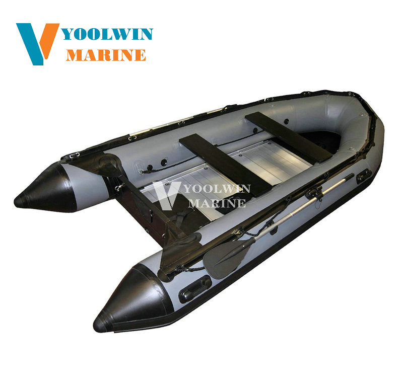 CE Certified Zodiac Inflatable Fold Rowing Boat Aluminum/ Air Deck Floor Fishing Speed 6 Persons 390 Power Rescue PVC Rubber Hypalon Rib Inflatable Dinghy Boats