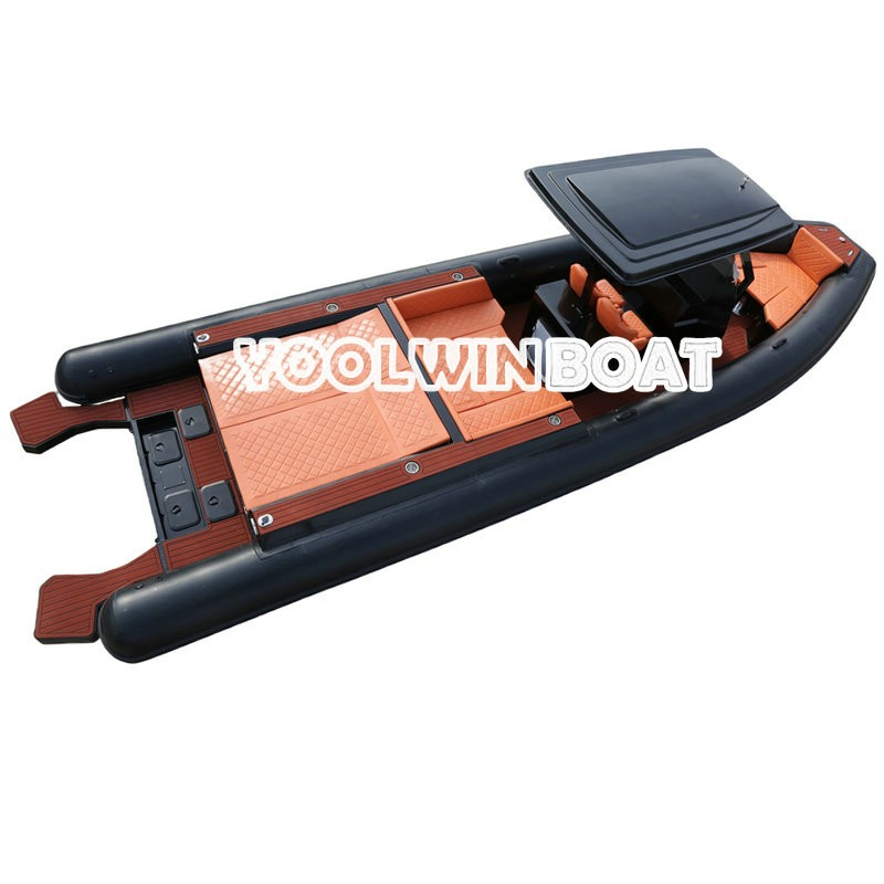 Italian Best Price 32FT CE China Luxury Speed Aluminum Rigid Inflatable Power Recreation Orca Hypalon Cabin Cruising Family Leisure Rib/ Rhib Boat for Sale