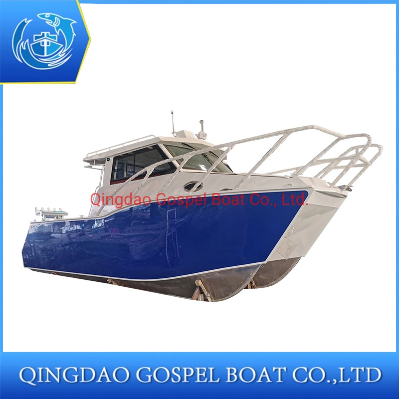 7.9m/8.8m Aluminum Fishing Catamaran Sailing Boat Twins Hull