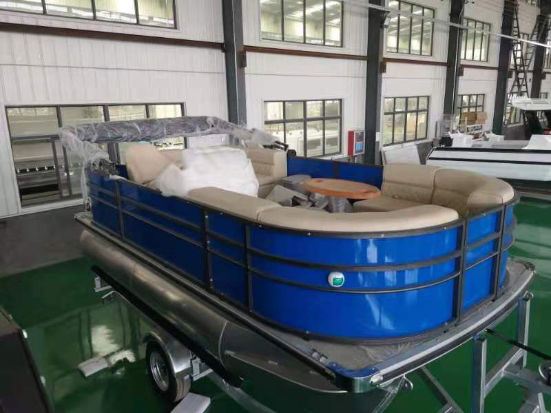 Allsea Cheap 19FT Aluminum Party Luxury Sport Speed Pontoon Boat with Light