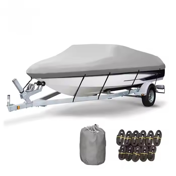 Silver Metallic V-Hull Boat Cover - Reflective &amp; Cool